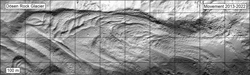 Hill shading of
                  Dösen rock glacier, 2013