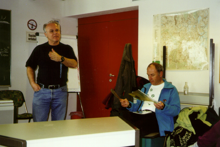 Professor H. Slupetzky and Professor M. Buchroithner giving a lecture